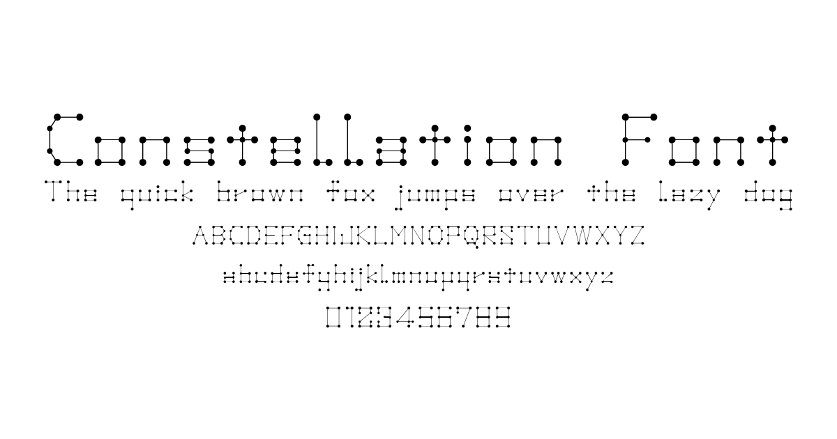 Constellation Font font preview