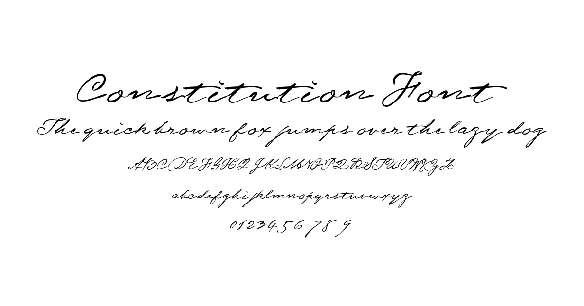 Constitution Font preview