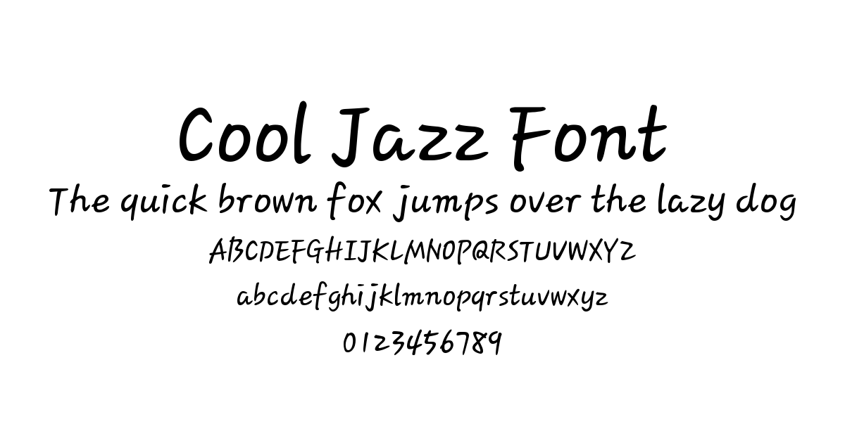 Cool Jazz Font preview