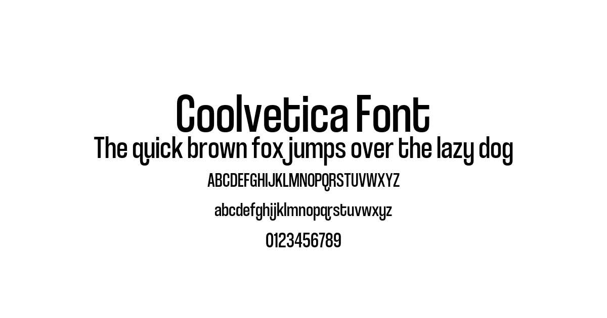 Coolvetica Font preview