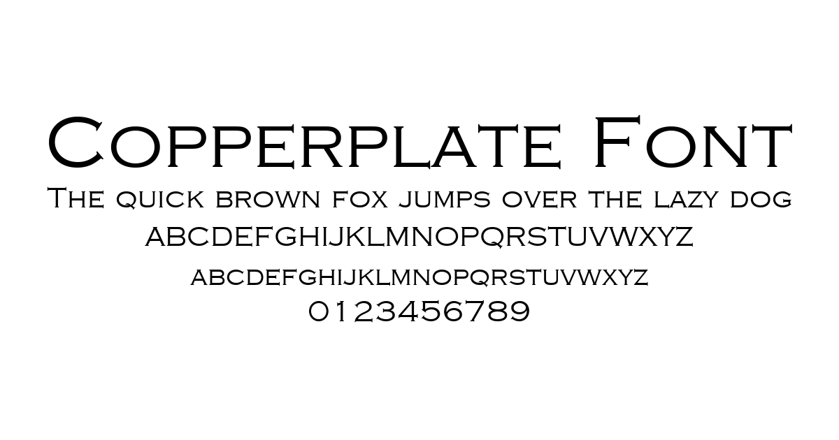 Copperplate Font preview