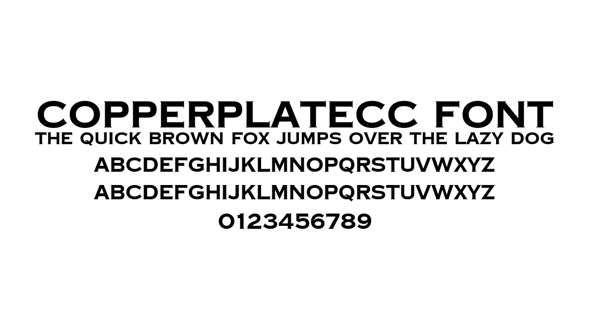 CopperplateCC Font font preview