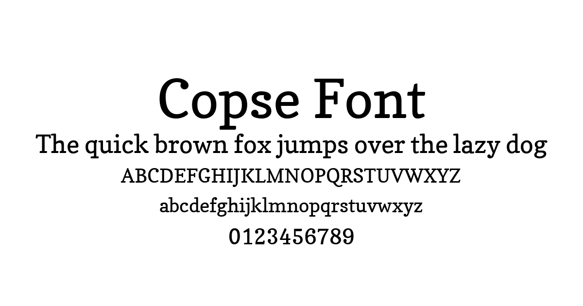 Copse Font font preview