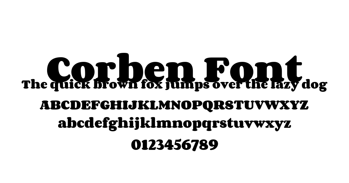 Corben Font font preview