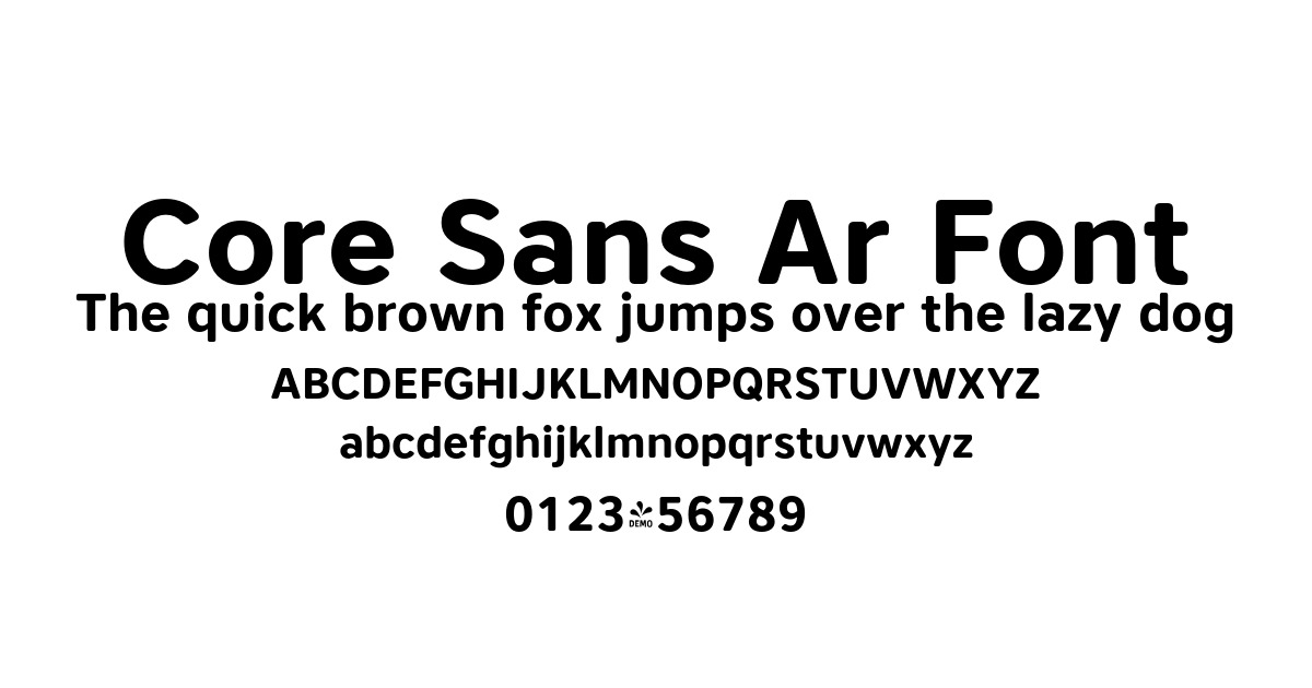 Core Sans Ar Font preview