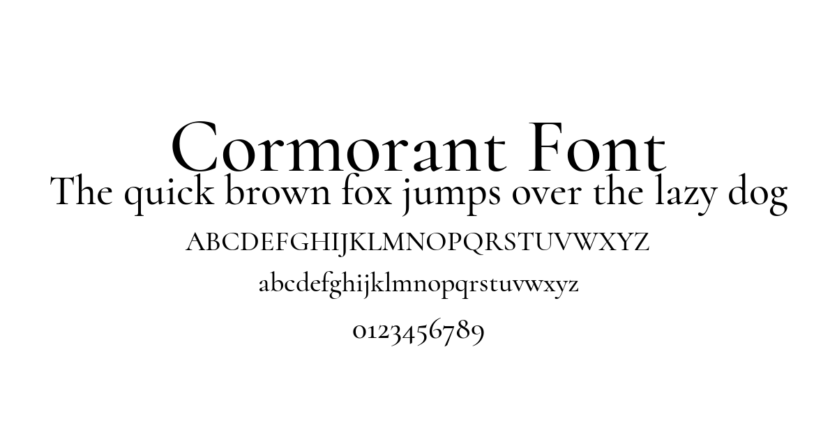 Cormorant Font preview