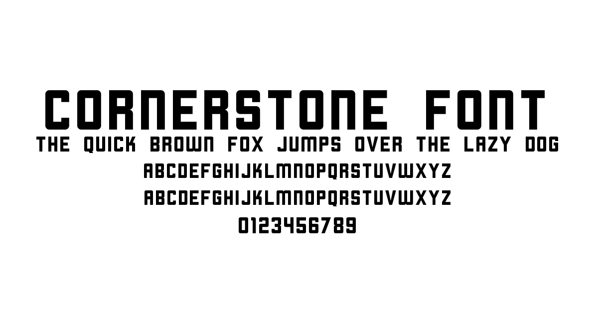 Cornerstone Font font preview