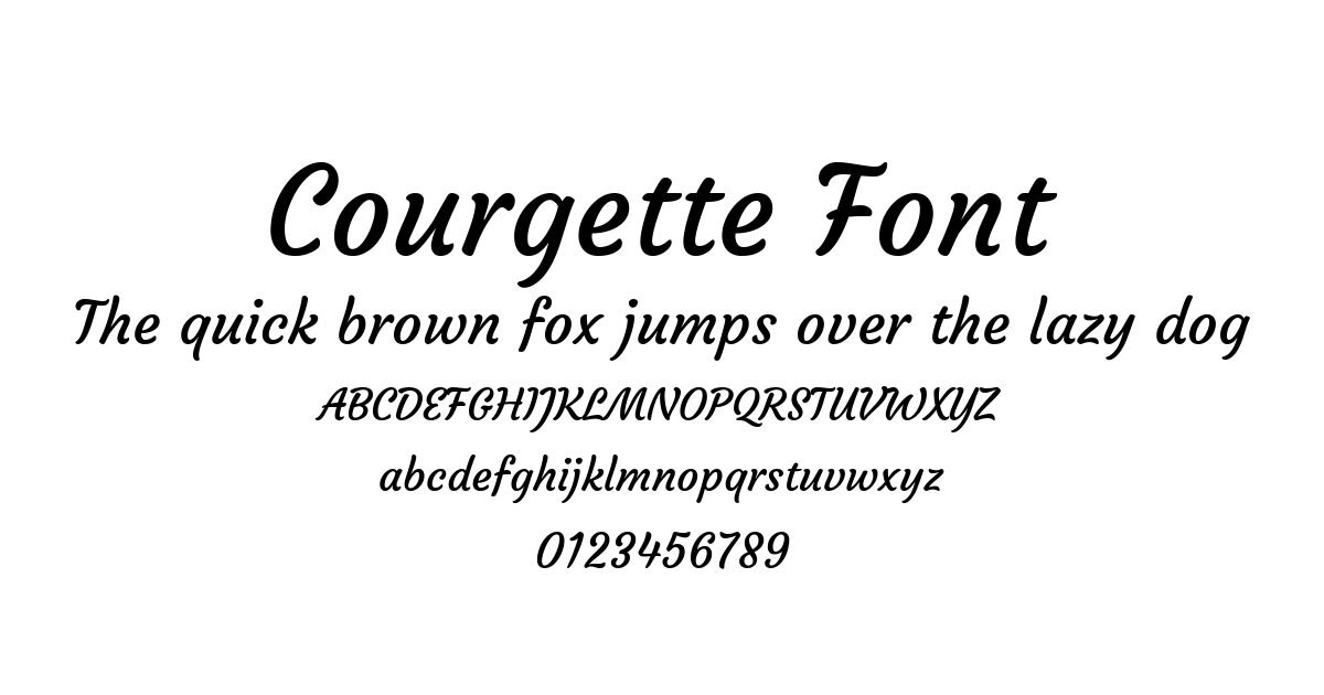 Courgette Font preview