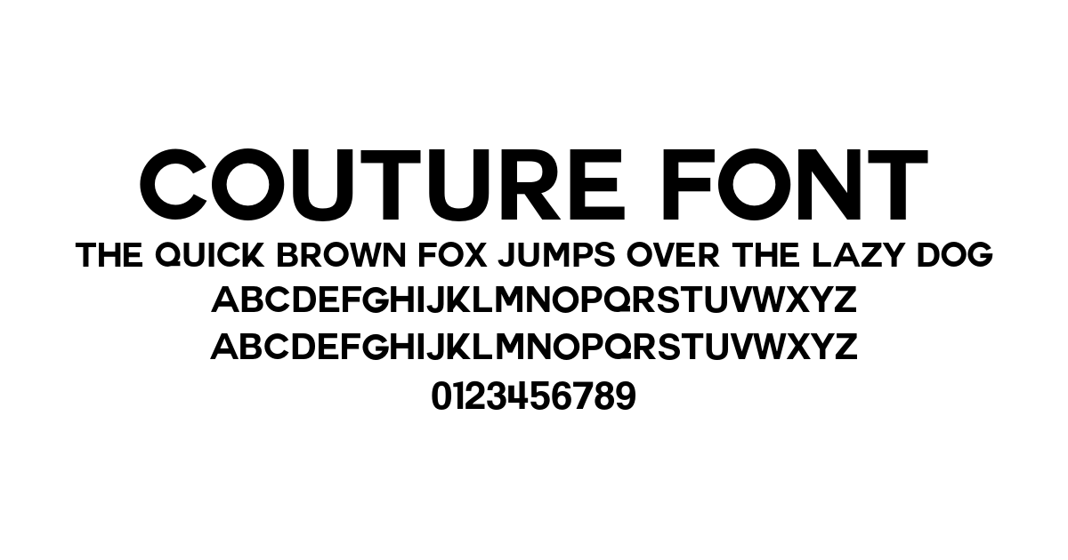 Couture Font font preview