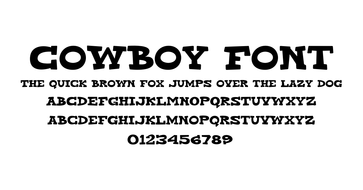 Cowboy Font font preview