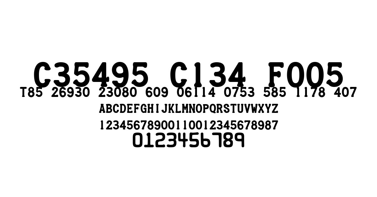 Credit Card Font preview