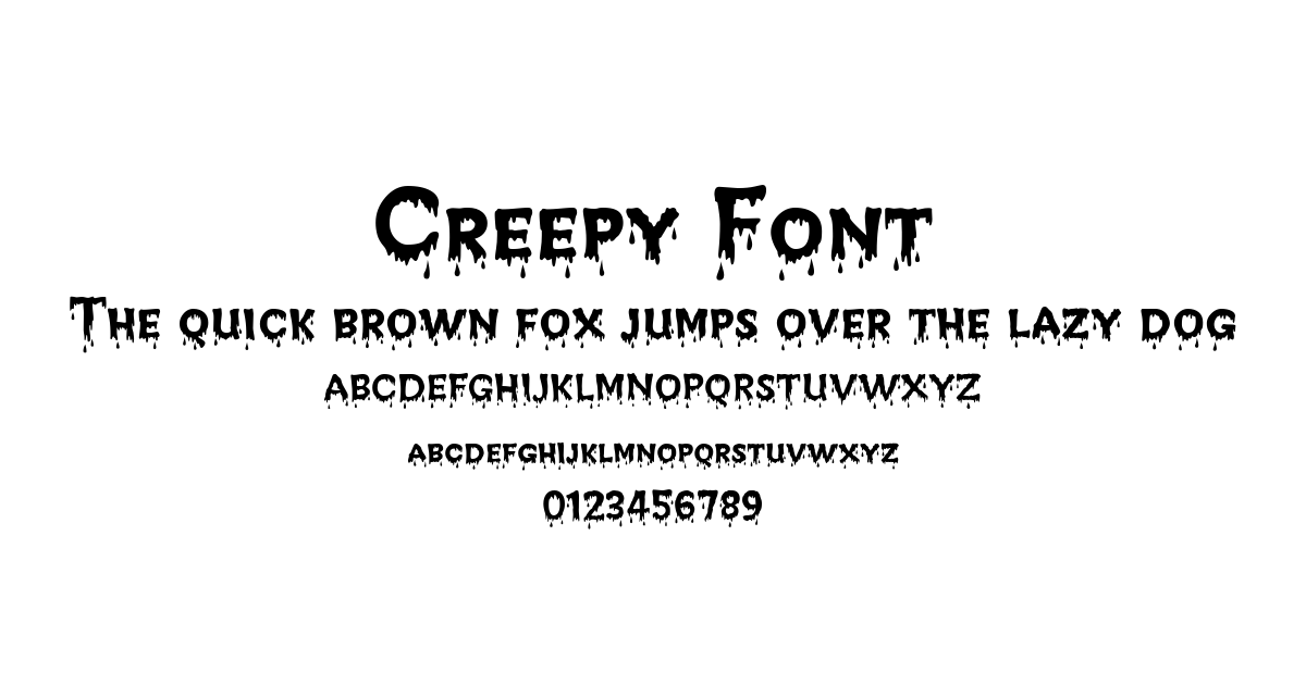 Creepy Font font preview