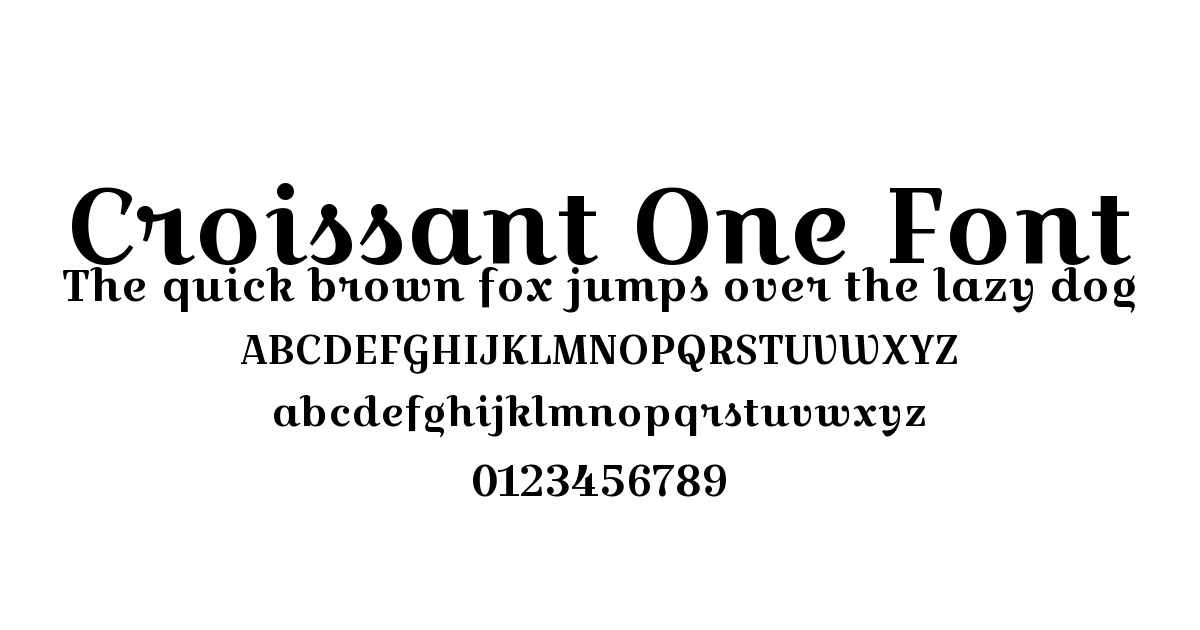 Croissant One Font font preview