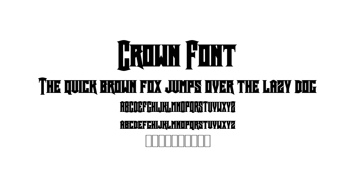 Crown Font preview