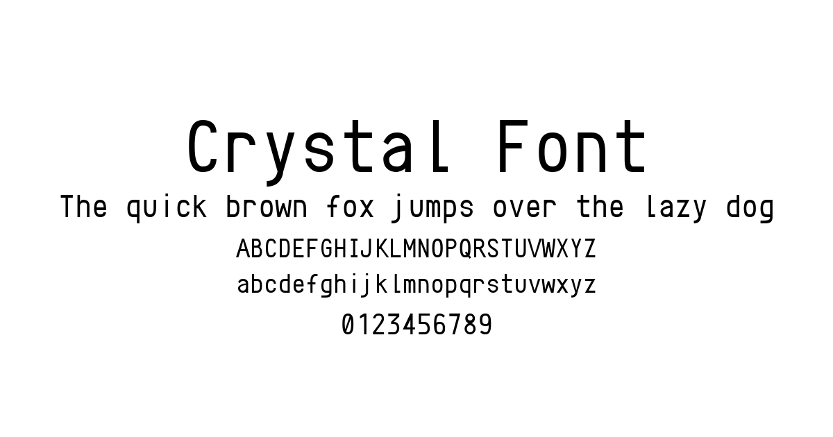 Crystal Font font preview