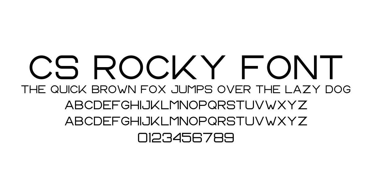 Cs Rocky Font preview