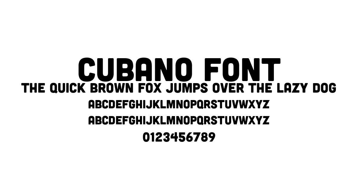 Cubano Font preview