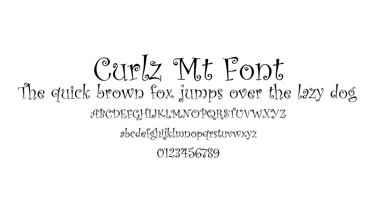 Curlz Mt Font font preview