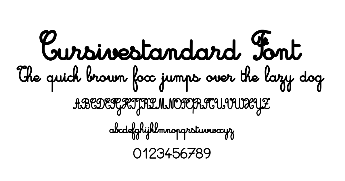 Cursivestandard Font font preview