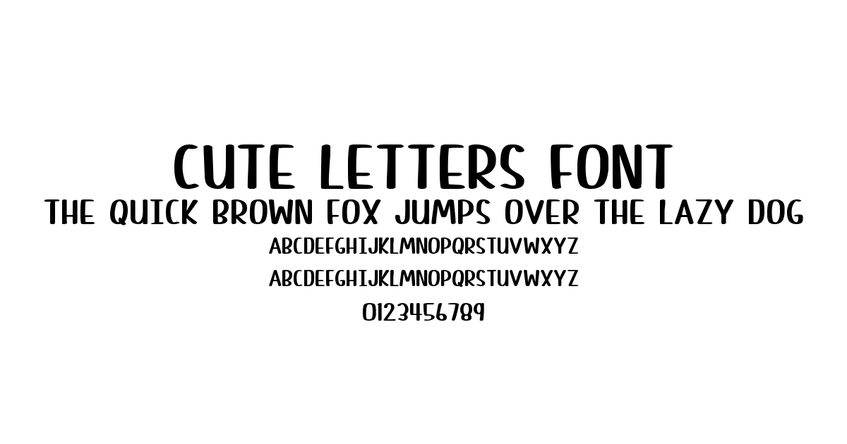 Cute Letters Font preview