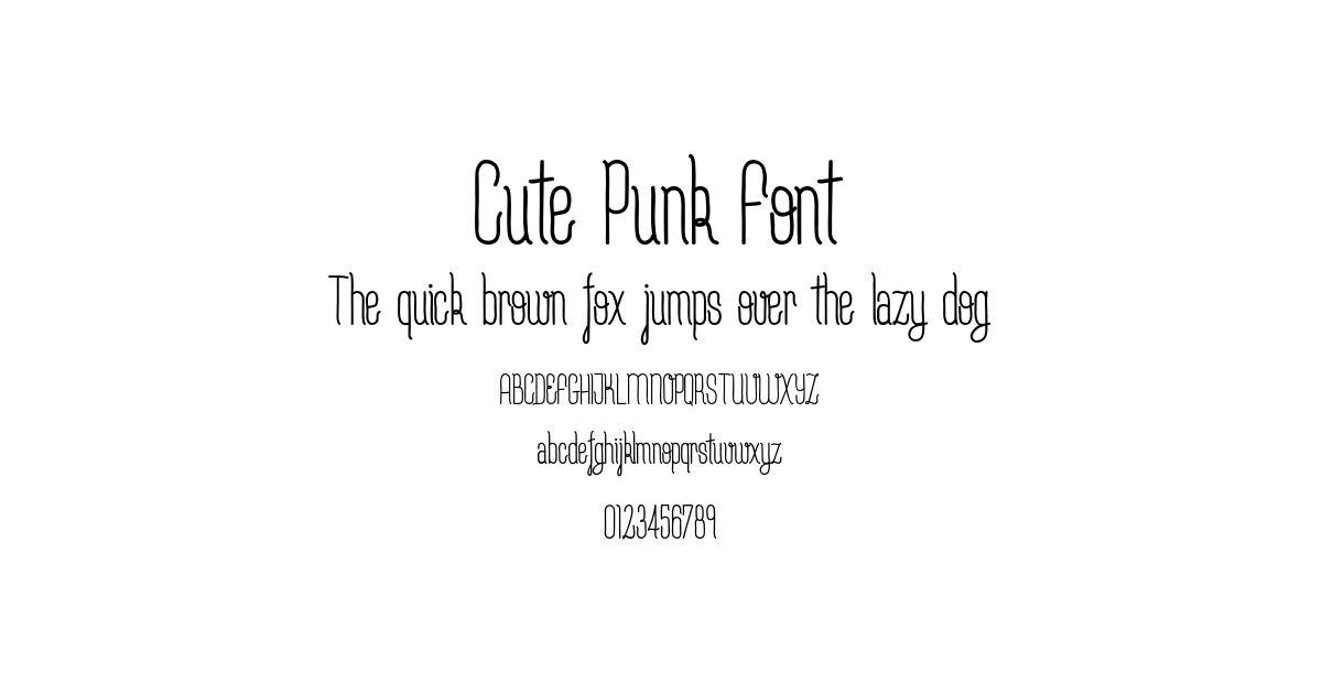 Cute Punk Font preview