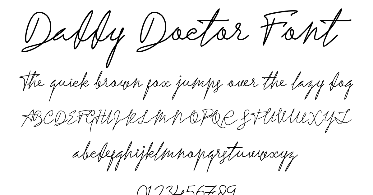Daddy Doctor Font preview