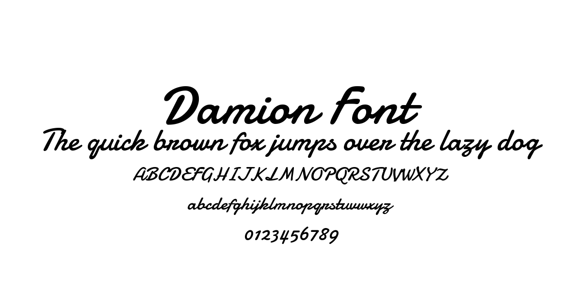 Damion Font preview