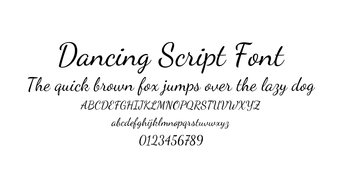Dancing Script Font font preview