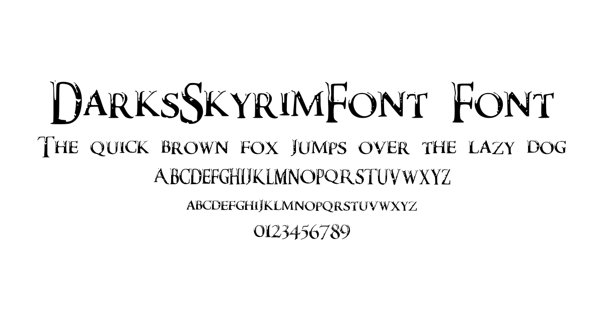 DarksSkyrimFont Font preview
