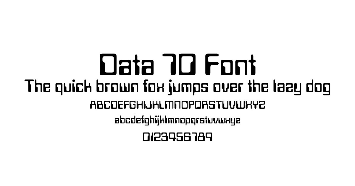 Data 70 Font font preview