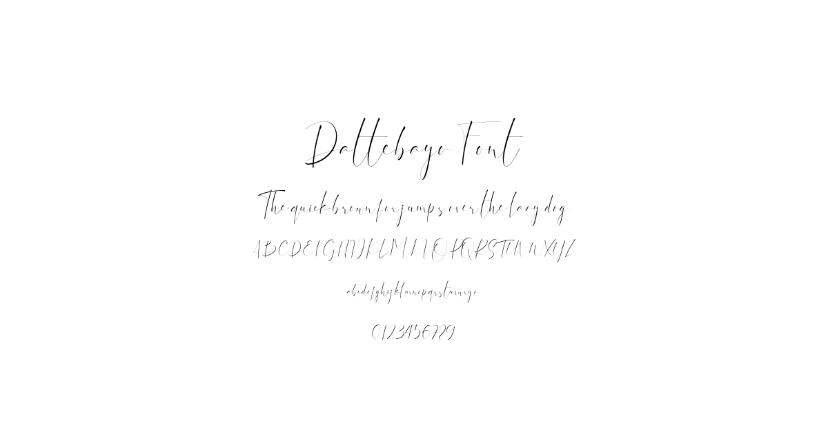 Dattebayo Font preview