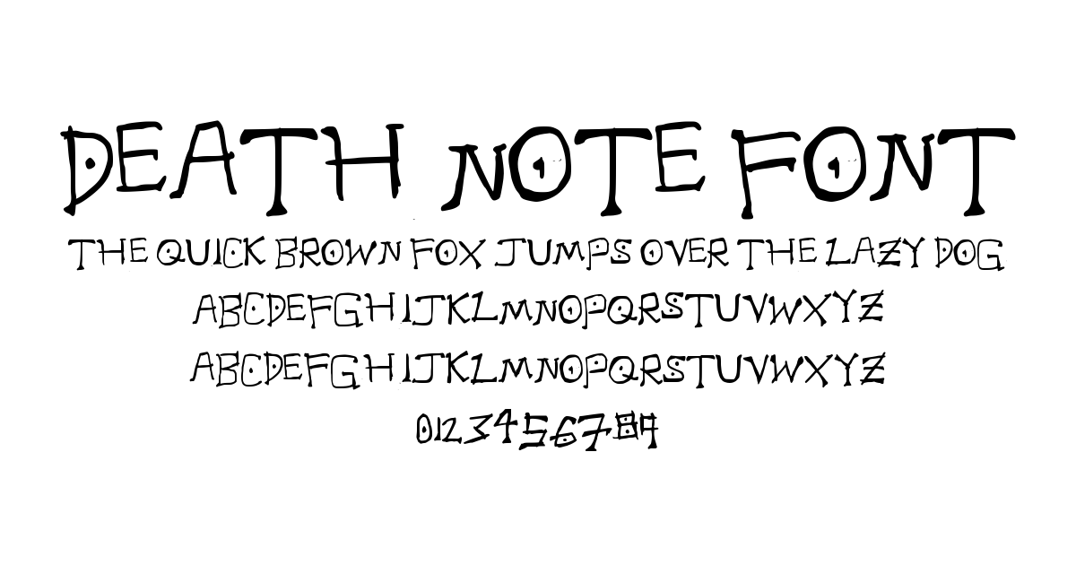 Death Note Font font preview