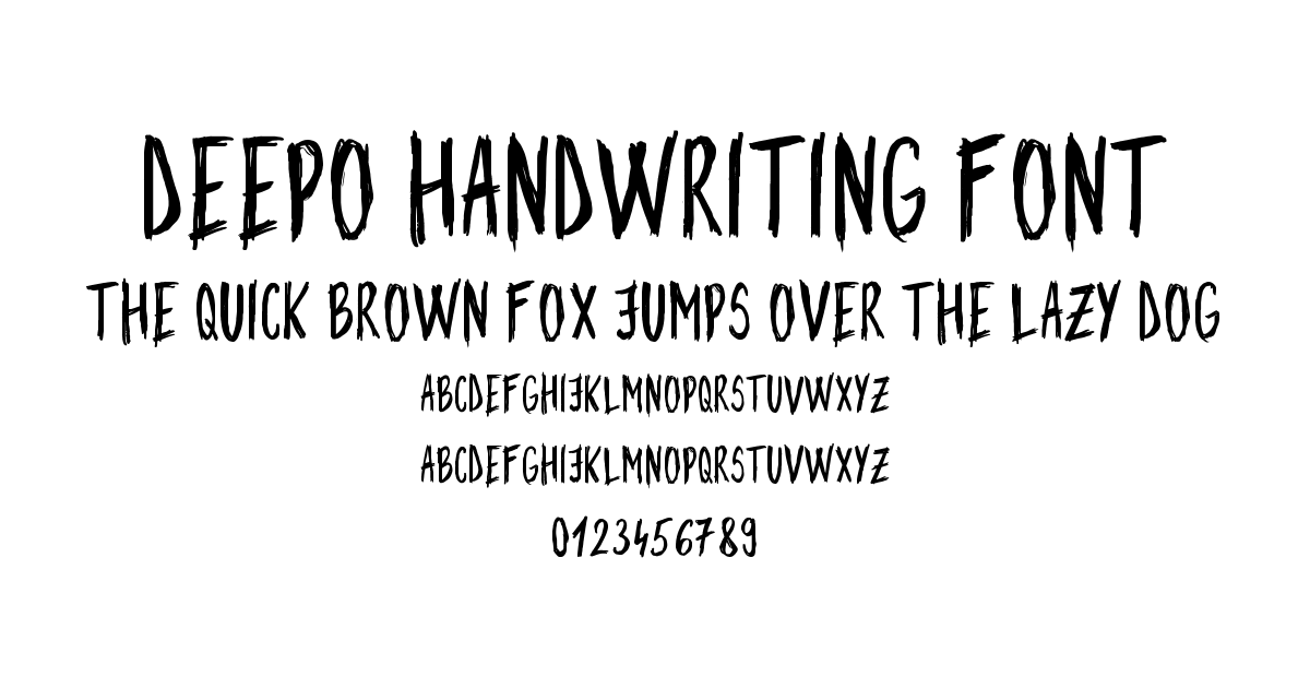 Deepo Handwriting Font font preview