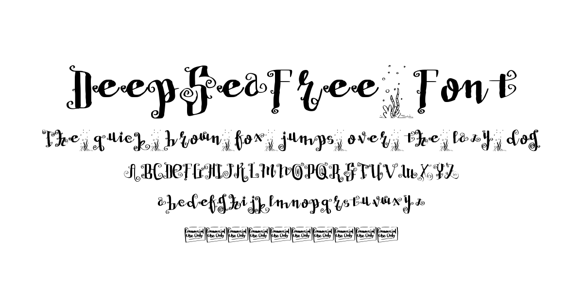 DeepSeaFree Font font preview