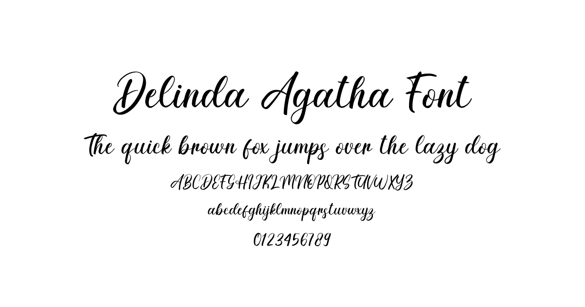 Delinda Agatha Font font preview