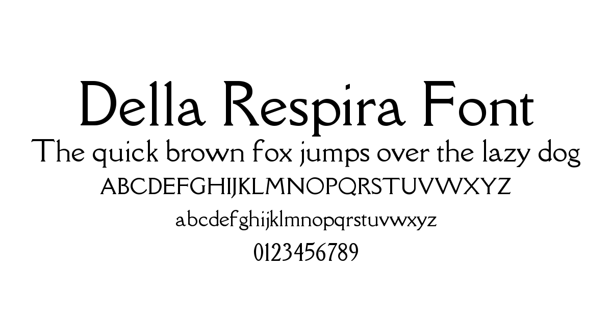 Della Respira Font preview
