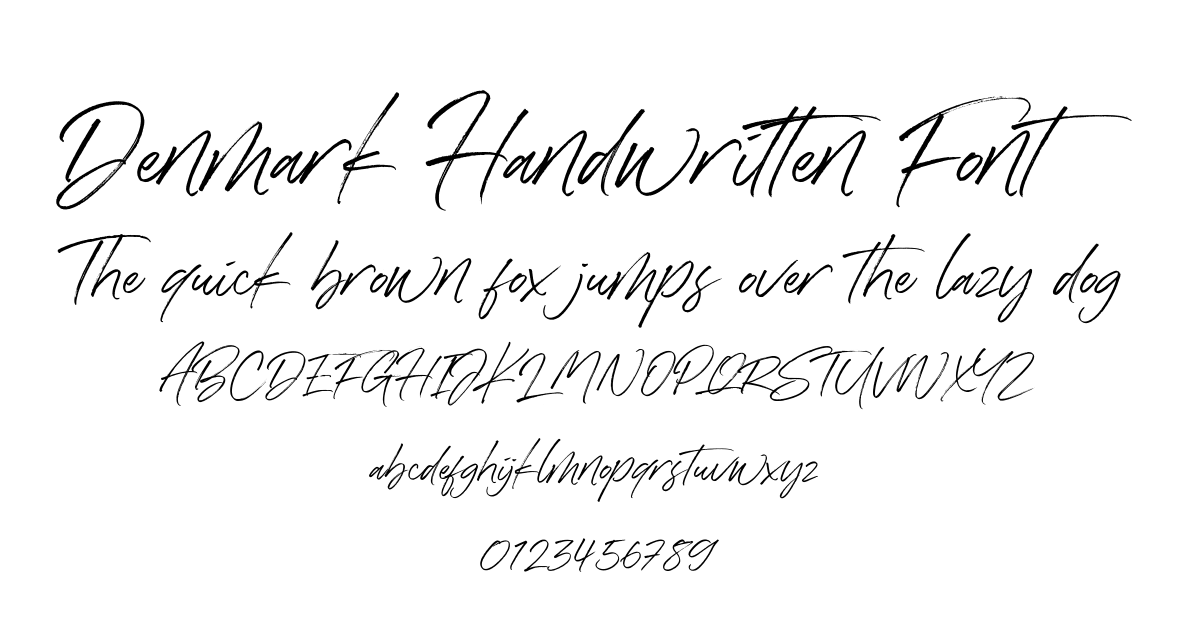 Denmark Handwritten Font font preview