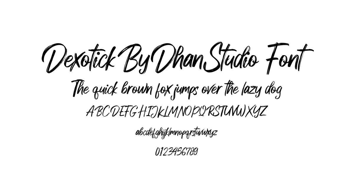 DexotickByDhanStudio Font font preview