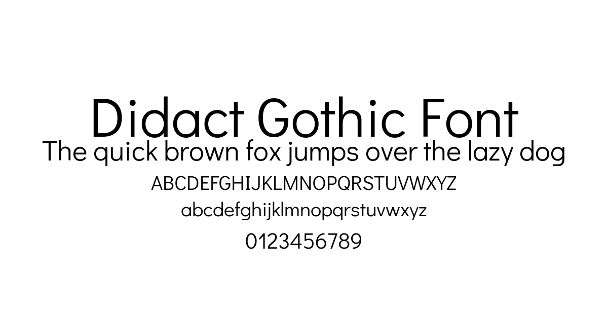 Didact Gothic Font font preview