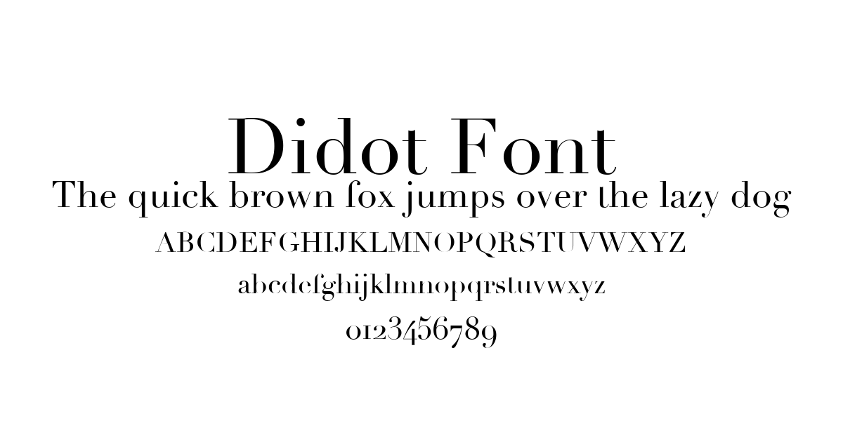 Didot Font preview