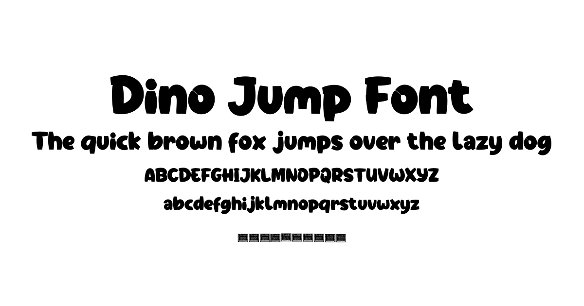 Dino Jump Font font preview