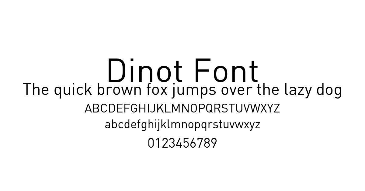 Dinot Font font preview