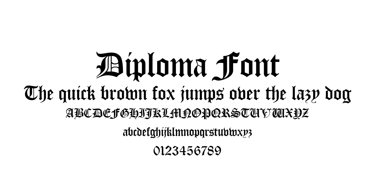 Diploma Font preview