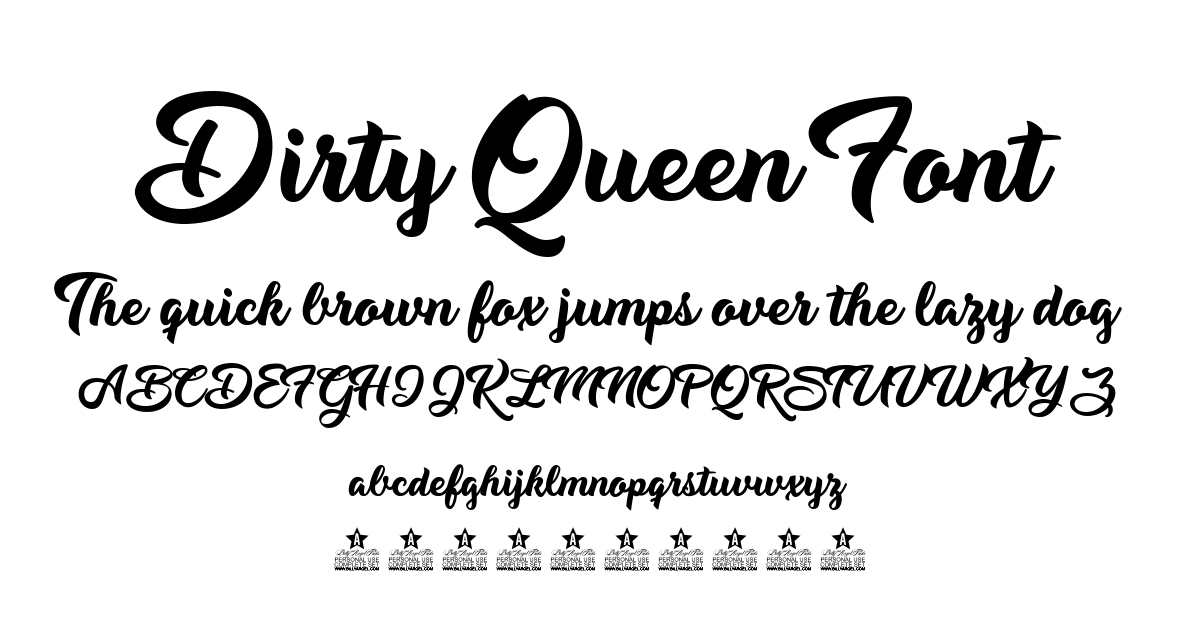 Dirty Queen Font preview