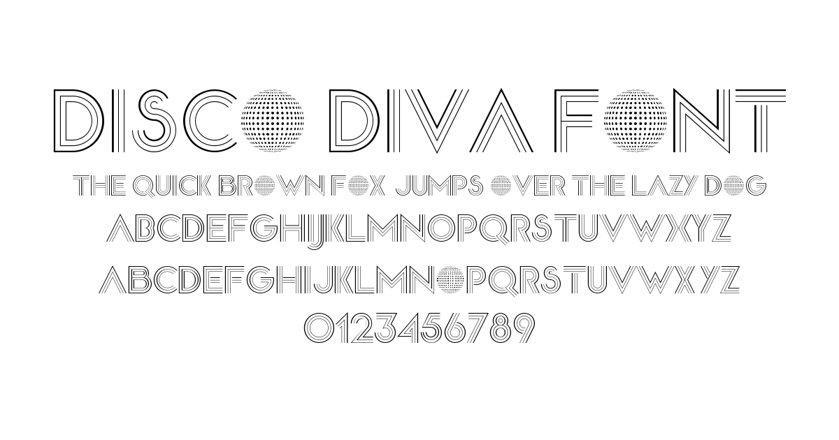 Disco Diva Font font preview