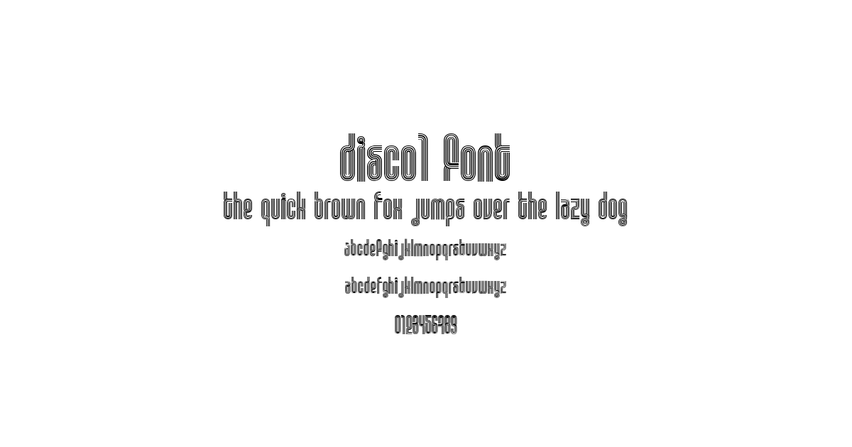 Disco1 Font font preview