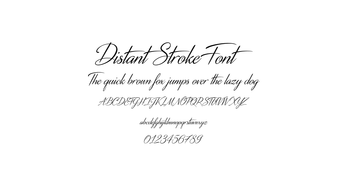 Distant Stroke Font font preview