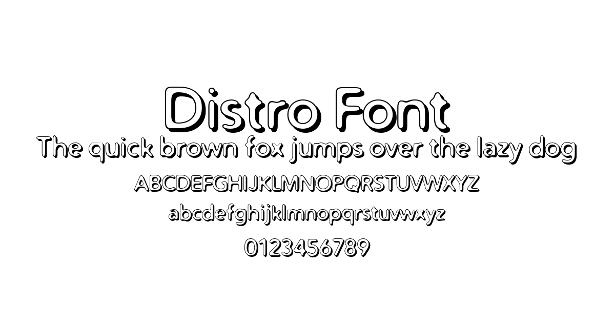 Distro Font font preview