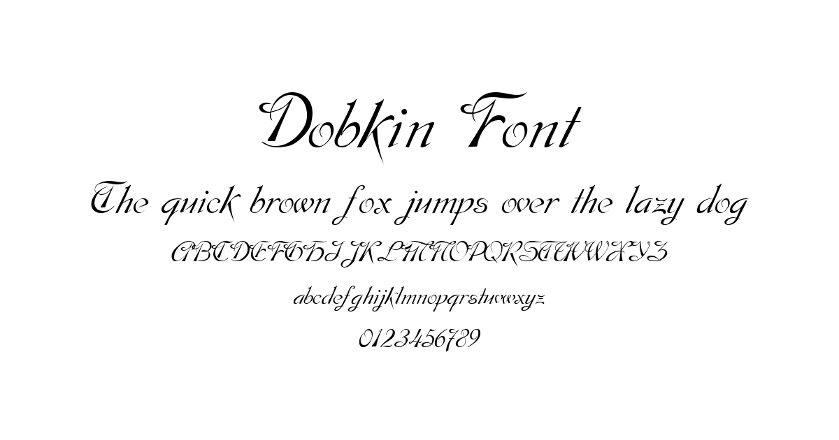 Dobkin Font font preview
