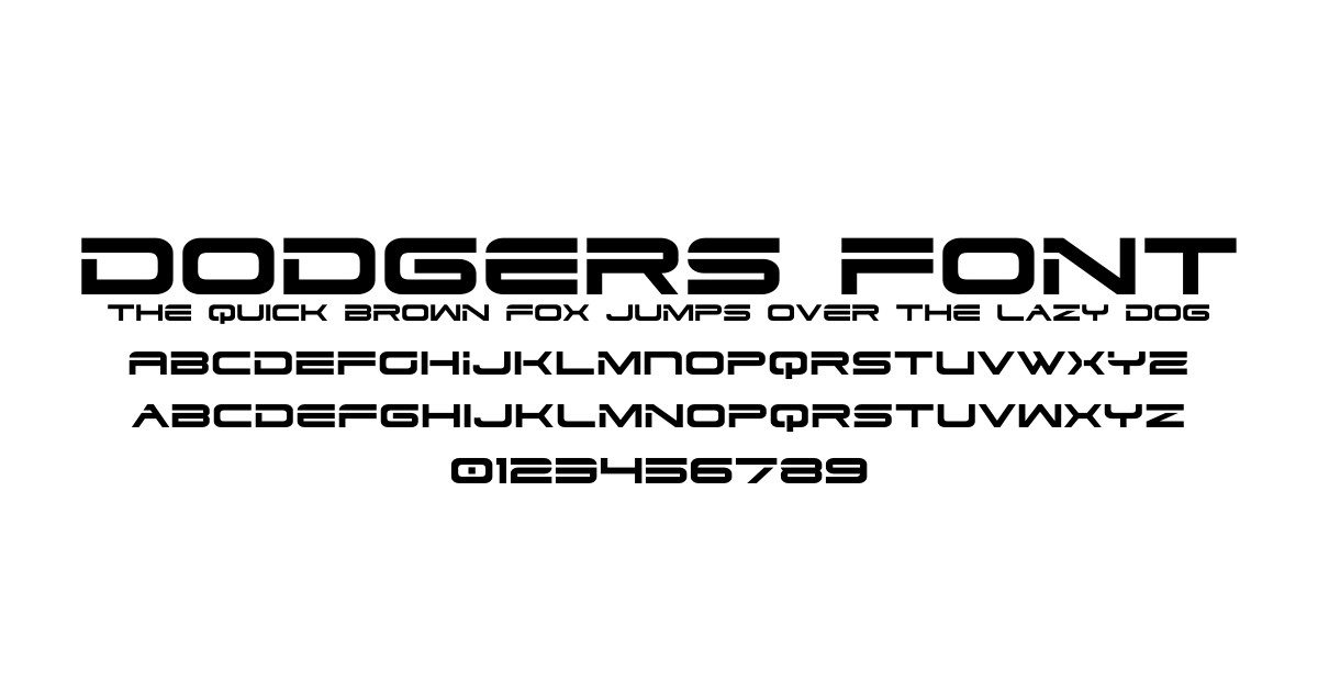 Dodgers Font preview